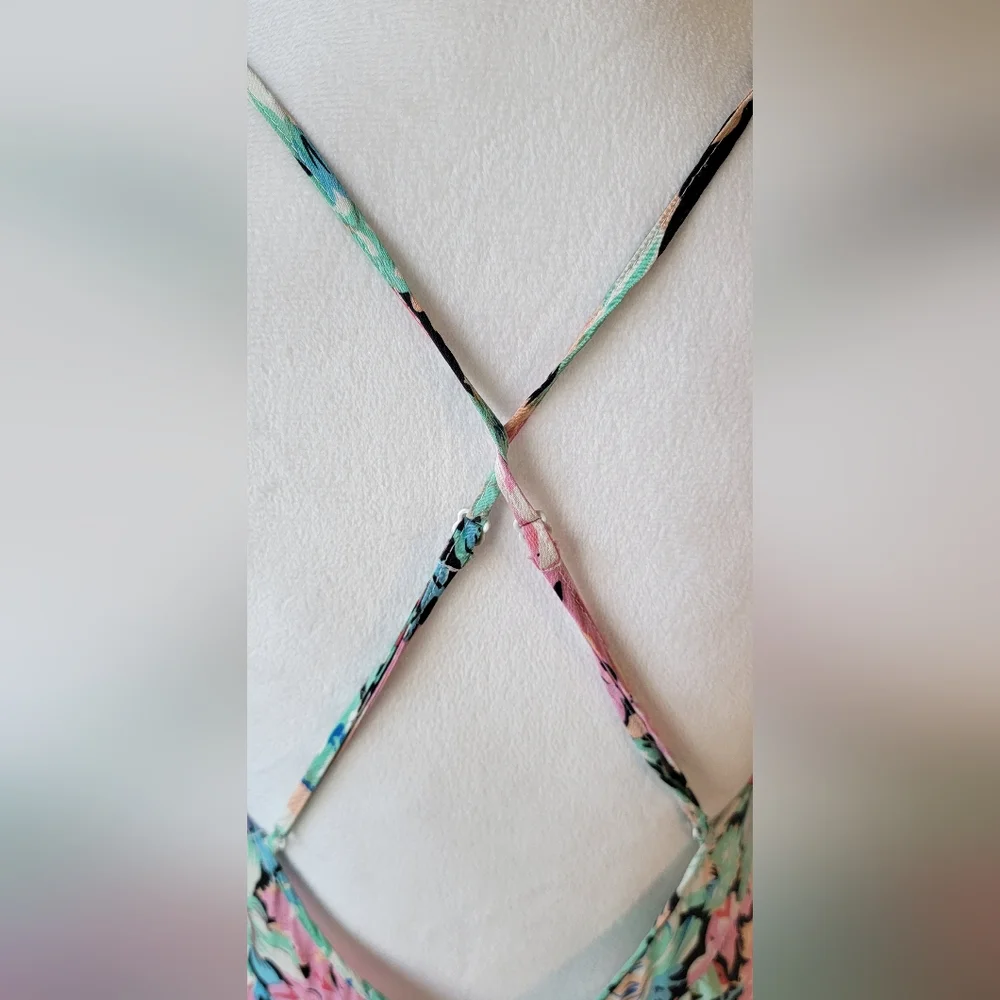 Yumi Kim X Revolove Pastel Paridise Maxi Dress Womens S Pink & Mint 100% Silk - Picture 8 of 14